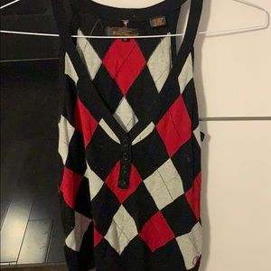 Ben Sherman Button-down Argyle Sweater Vest